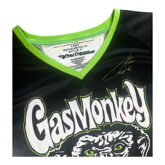 Gas Monkey TEE SHIRT Alex Laughlin Top Womens XS Energy Havoline Pro Things Crew - Picture 3 of 7